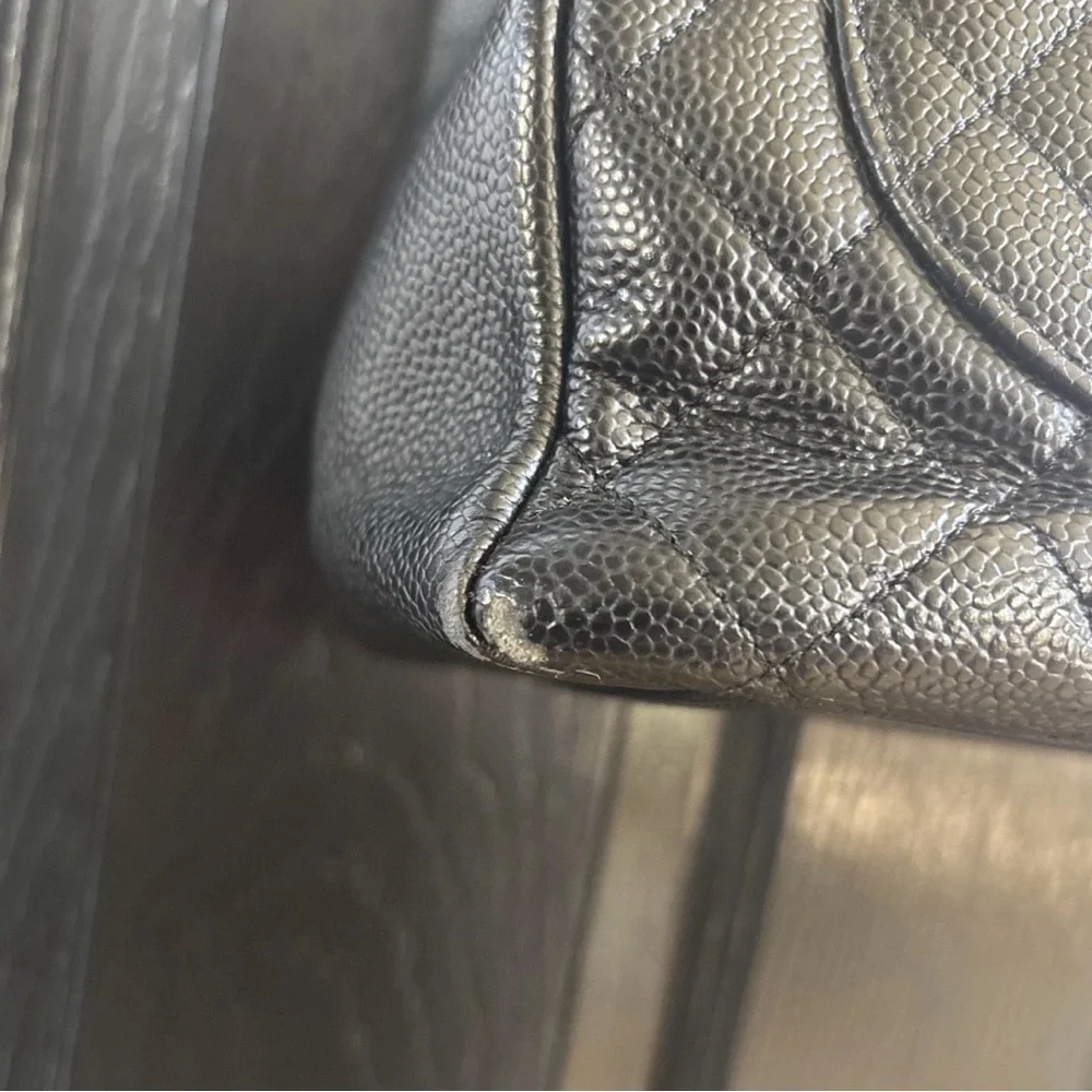 Chanel GST Grand Shopping Tote Black Caviar Leather Gold Hardware Auth Card Box - Picture 11 of 12